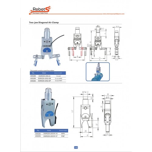 DGRZ20-20Q ve 20CW1 Serisi Gripper