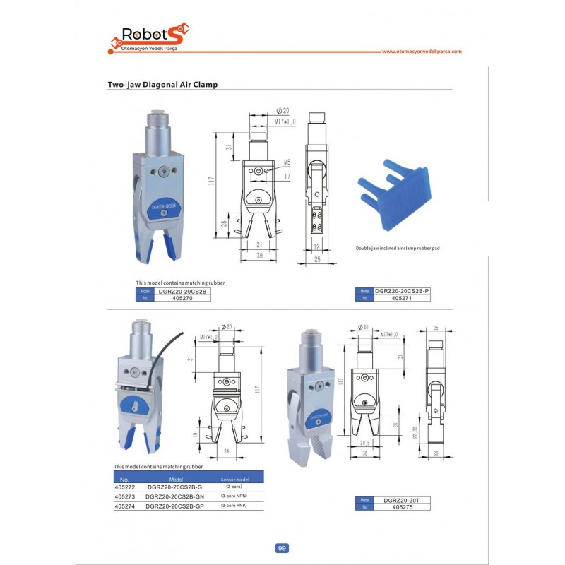 DGRZ20-20CS2B Serisi Gripper