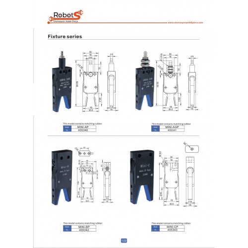 MINI-AP, AGP, BP ve CP Serisi Gripper