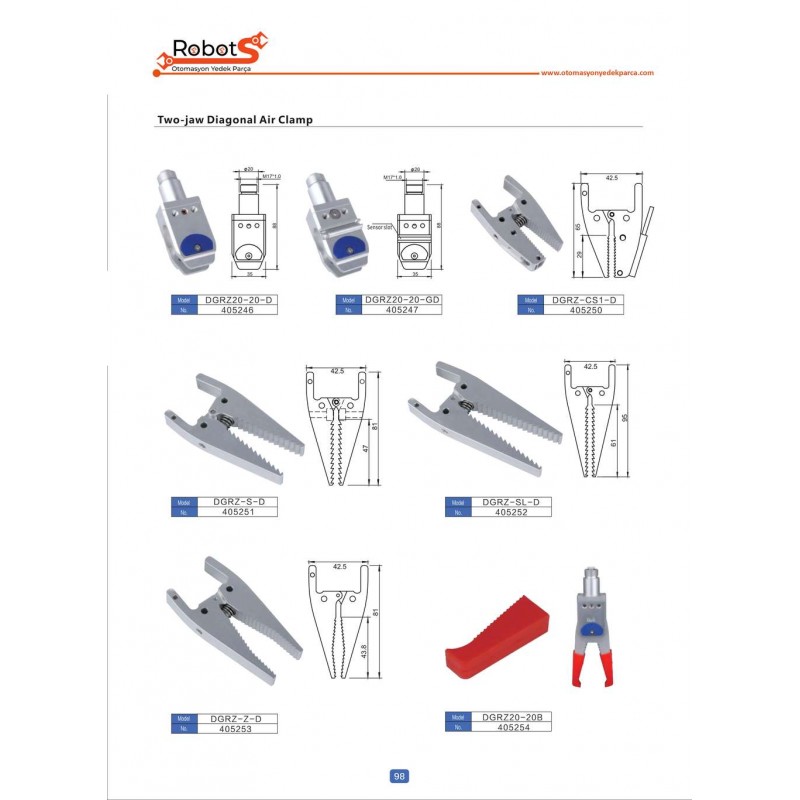 DGRZ20 Diagonal Gripper Aksesuarları