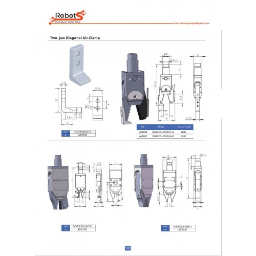DGRZ20CS1D ve DGRZ25 Serisi Gripper