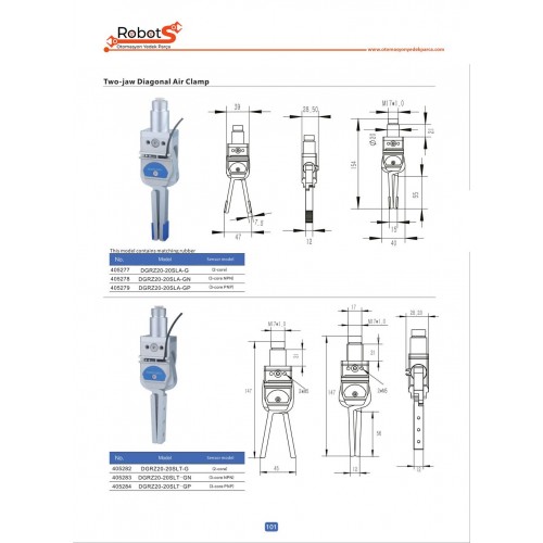 DGRZ20-SLA ve SLT Serisi Gripper