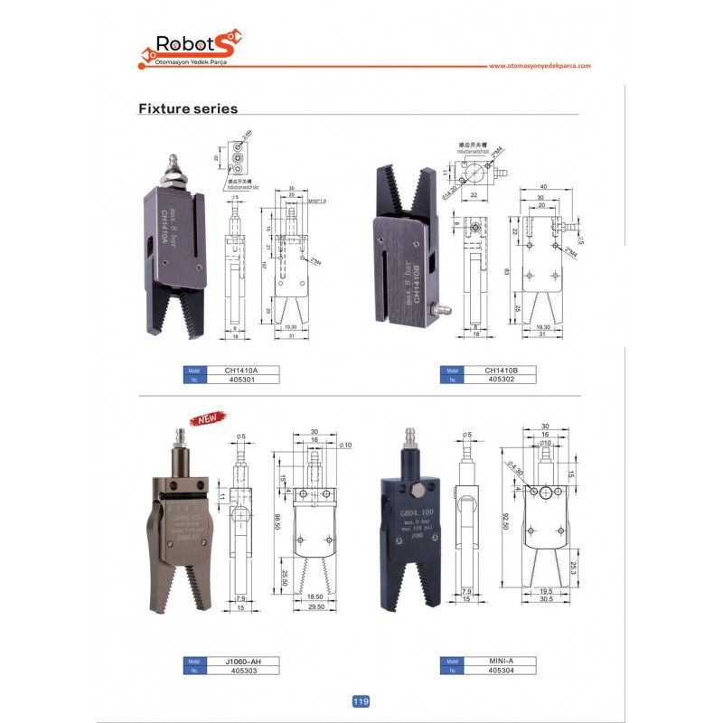 CH1410 ve MINI-A Serisi Gripper