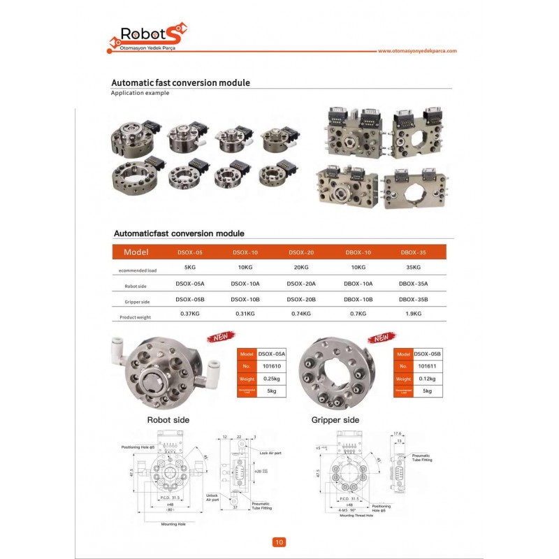 DSOX-05 Otomatik Hızlı Değiştirici