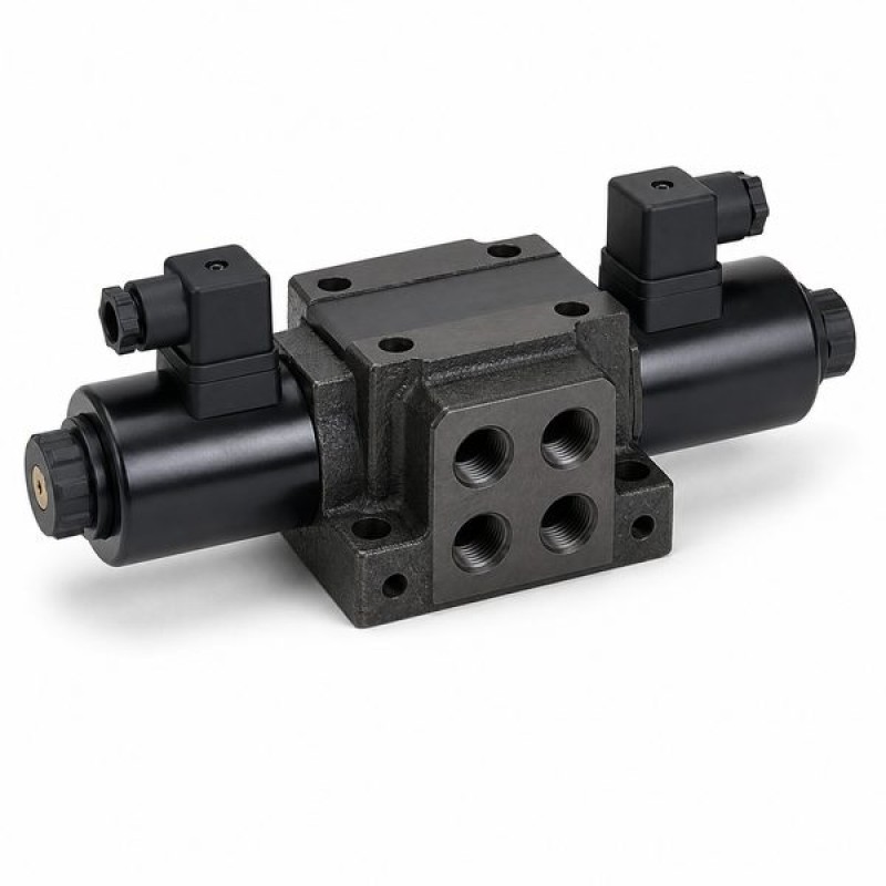 4 Yollu 24 VDC Hidrolik Solenoid Yön Kontrol Valfi